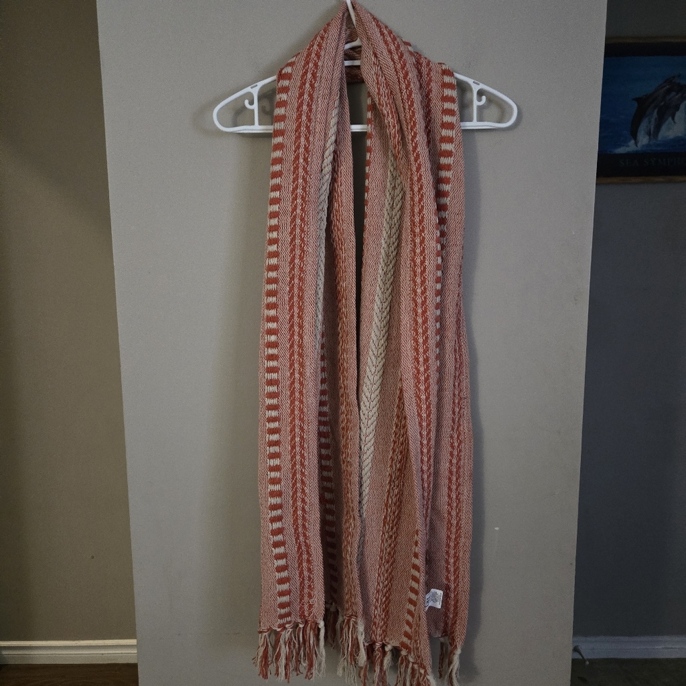 5 for $25 Striped Pink and Cream Scarf